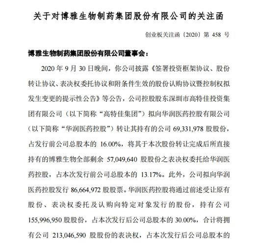 深交所关注博雅生物高管持股相关问题，要求书面说明并披露